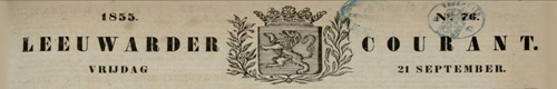 Leeuwarder Courant 1855